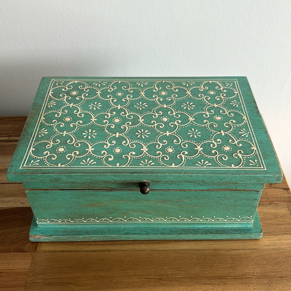 Decorative wooden storage box